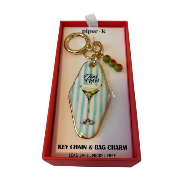 Piper K Martini Key Chain & Bag Charm. - Picture 4 of 7